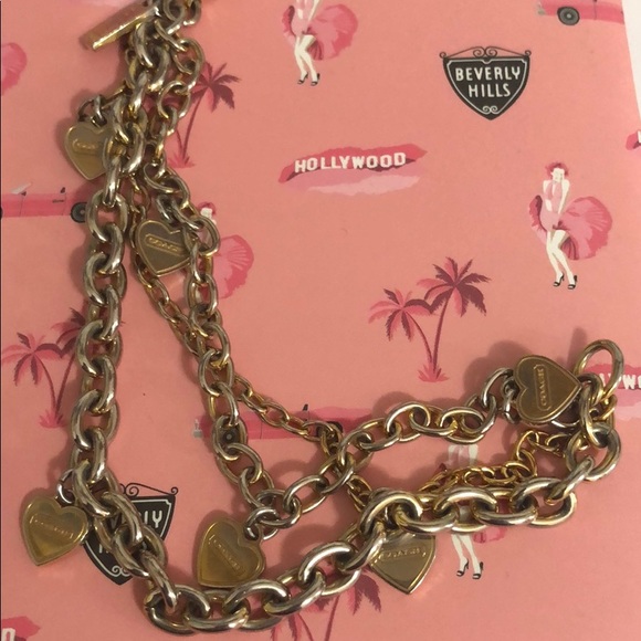 Coach Jewelry - COACH Triple strand heart bracelet Coach Jewelry - COACH Triple strand heart bracelet